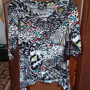 Onque Casual printed top women's L